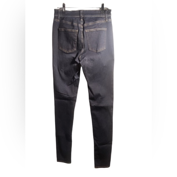 Uniqlo 5 pocket low rise cotton blend comfy stretch dark wash Skinny Jeans 26 - Picture 3 of 5